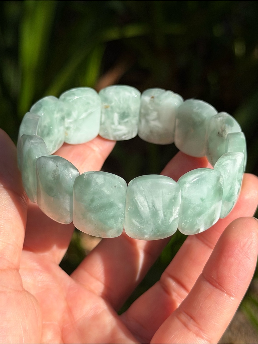 7 Inch Green Larimar Soft Bangle 2567 - Picture 8 of 8